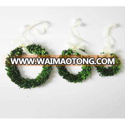 Artificial Wedding preserved boxwood decoration wreath set 3